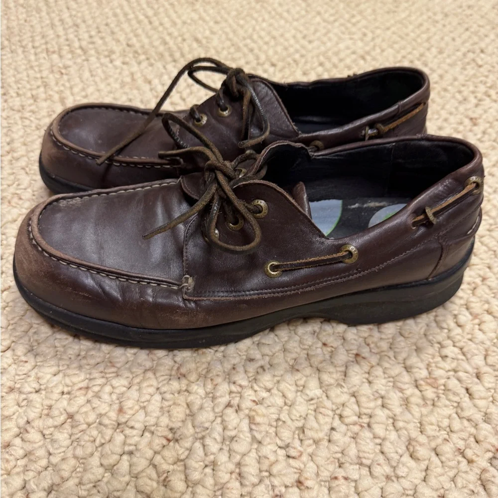 Aetrex Men's Dark Brown Boat Shoes